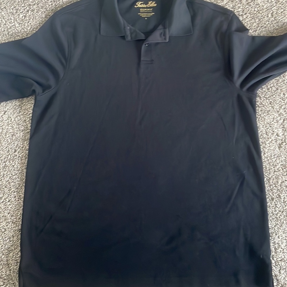 Tasso Elba Supima Long Sleeve Cotton Polo - Picture 5 of 7